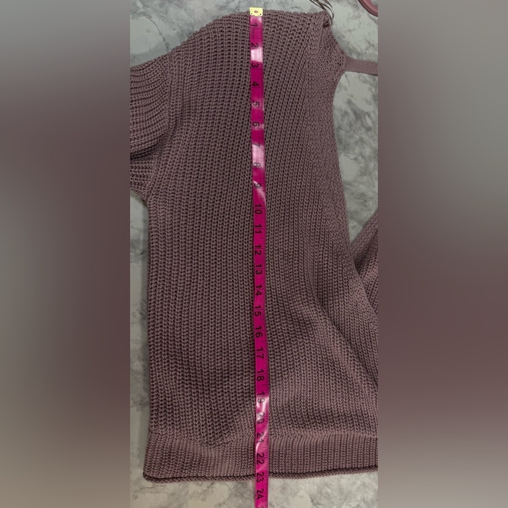 faux Wrap romantic Knit ballerina Sweater sz M - Picture 5 of 8